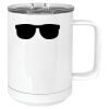 15 oz. White Vacuum Insulated Mug w/Slider Lid Thumbnail