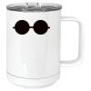 15 oz. White Vacuum Insulated Mug w/Slider Lid Thumbnail