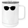 15 oz. White Vacuum Insulated Mug w/Slider Lid Thumbnail