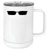 15 oz. White Vacuum Insulated Mug w/Slider Lid Thumbnail