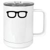 15 oz. White Vacuum Insulated Mug w/Slider Lid Thumbnail