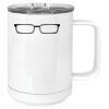 15 oz. White Vacuum Insulated Mug w/Slider Lid Thumbnail