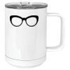 15 oz. White Vacuum Insulated Mug w/Slider Lid Thumbnail