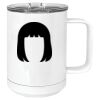 15 oz. White Vacuum Insulated Mug w/Slider Lid Thumbnail