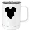 15 oz. White Vacuum Insulated Mug w/Slider Lid Thumbnail