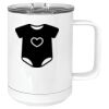 15 oz. White Vacuum Insulated Mug w/Slider Lid Thumbnail