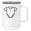 15 oz. White Vacuum Insulated Mug w/Slider Lid Thumbnail