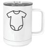 15 oz. White Vacuum Insulated Mug w/Slider Lid Thumbnail