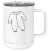 15 oz. White Vacuum Insulated Mug w/Slider Lid Thumbnail