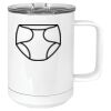 15 oz. White Vacuum Insulated Mug w/Slider Lid Thumbnail