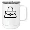 15 oz. White Vacuum Insulated Mug w/Slider Lid Thumbnail