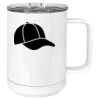 15 oz. White Vacuum Insulated Mug w/Slider Lid Thumbnail