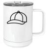 15 oz. White Vacuum Insulated Mug w/Slider Lid Thumbnail