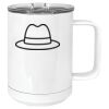 15 oz. White Vacuum Insulated Mug w/Slider Lid Thumbnail