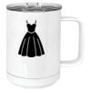 15 oz. White Vacuum Insulated Mug w/Slider Lid Thumbnail