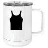 15 oz. White Vacuum Insulated Mug w/Slider Lid Thumbnail