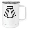 15 oz. White Vacuum Insulated Mug w/Slider Lid Thumbnail