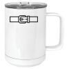 15 oz. White Vacuum Insulated Mug w/Slider Lid Thumbnail