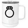 15 oz. White Vacuum Insulated Mug w/Slider Lid Thumbnail