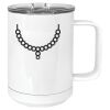 15 oz. White Vacuum Insulated Mug w/Slider Lid Thumbnail
