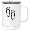 15 oz. White Vacuum Insulated Mug w/Slider Lid Thumbnail