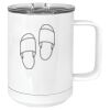 15 oz. White Vacuum Insulated Mug w/Slider Lid Thumbnail