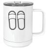 15 oz. White Vacuum Insulated Mug w/Slider Lid Thumbnail