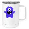 15 oz. White Vacuum Insulated Mug w/Slider Lid Thumbnail