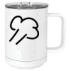 15 oz. White Vacuum Insulated Mug w/Slider Lid Thumbnail