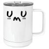 15 oz. White Vacuum Insulated Mug w/Slider Lid Thumbnail