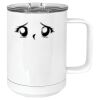 15 oz. White Vacuum Insulated Mug w/Slider Lid Thumbnail
