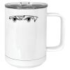 15 oz. White Vacuum Insulated Mug w/Slider Lid Thumbnail