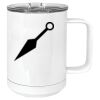 15 oz. White Vacuum Insulated Mug w/Slider Lid Thumbnail