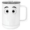 15 oz. White Vacuum Insulated Mug w/Slider Lid Thumbnail