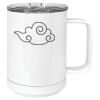 15 oz. White Vacuum Insulated Mug w/Slider Lid Thumbnail