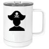 15 oz. White Vacuum Insulated Mug w/Slider Lid Thumbnail