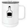 15 oz. White Vacuum Insulated Mug w/Slider Lid Thumbnail