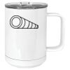 15 oz. White Vacuum Insulated Mug w/Slider Lid Thumbnail
