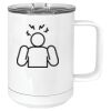 15 oz. White Vacuum Insulated Mug w/Slider Lid Thumbnail