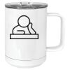 15 oz. White Vacuum Insulated Mug w/Slider Lid Thumbnail