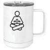 15 oz. White Vacuum Insulated Mug w/Slider Lid Thumbnail