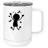 15 oz. White Vacuum Insulated Mug w/Slider Lid Thumbnail