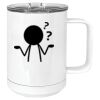 15 oz. White Vacuum Insulated Mug w/Slider Lid Thumbnail