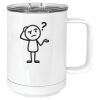 15 oz. White Vacuum Insulated Mug w/Slider Lid Thumbnail