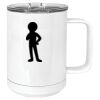 15 oz. White Vacuum Insulated Mug w/Slider Lid Thumbnail