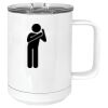 15 oz. White Vacuum Insulated Mug w/Slider Lid Thumbnail