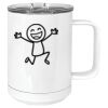 15 oz. White Vacuum Insulated Mug w/Slider Lid Thumbnail