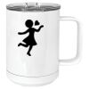 15 oz. White Vacuum Insulated Mug w/Slider Lid Thumbnail