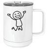 15 oz. White Vacuum Insulated Mug w/Slider Lid Thumbnail