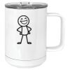 15 oz. White Vacuum Insulated Mug w/Slider Lid Thumbnail